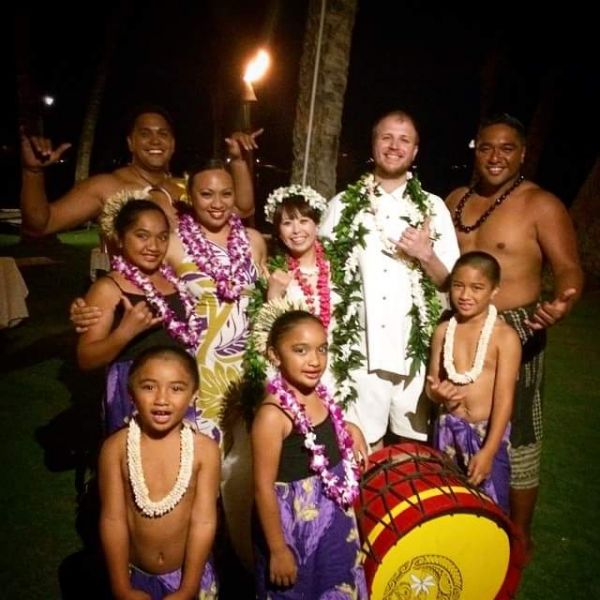 Traditional outfit of Hawaii. New way of wearing a loin-cloth