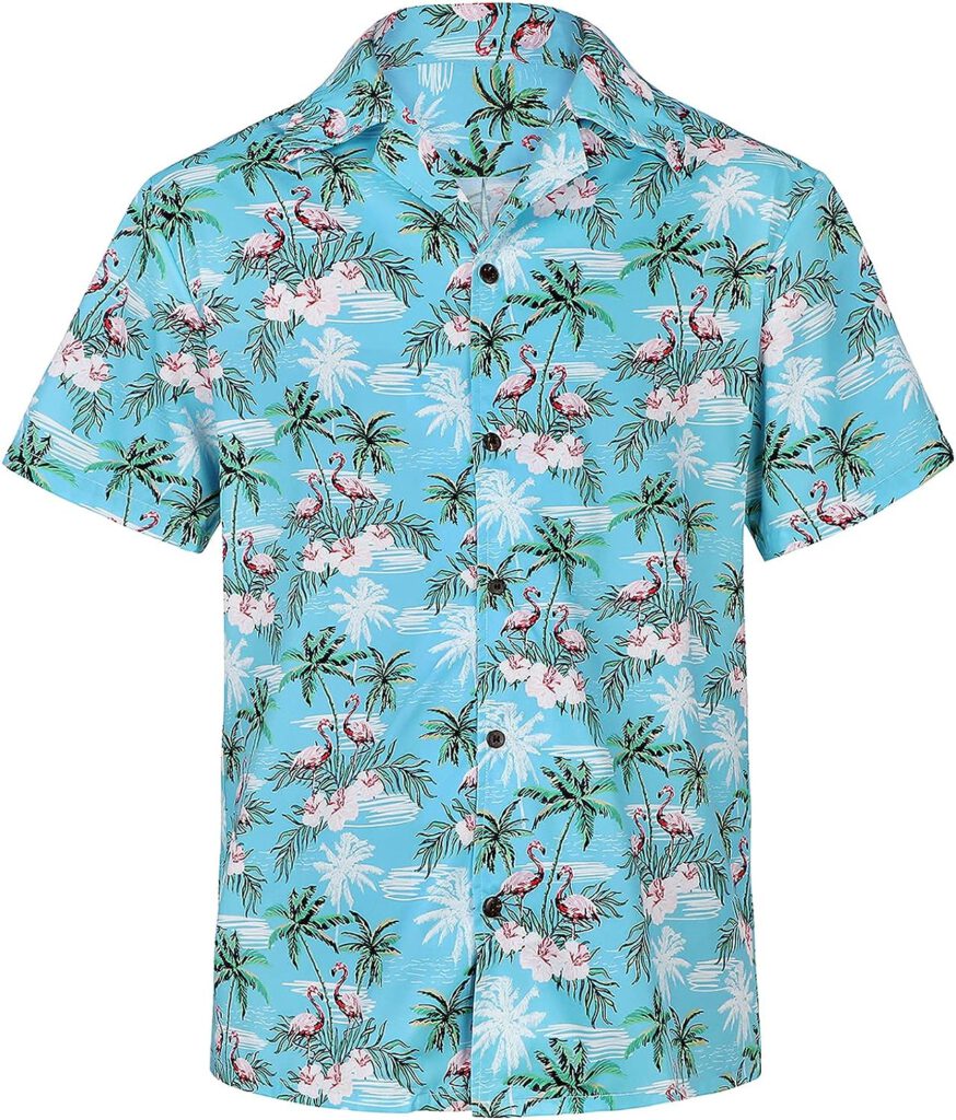 Hawaiian Shirts for Men Button Down Shirts Short Sleeve Floral Tropical Regular-fit Summer Vacation Beach Shirts