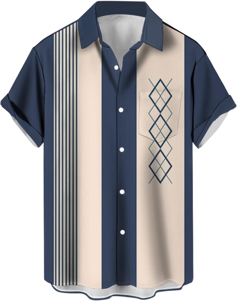 Mens Button Down Short Sleeve Shirt Shirt Collar Abstract Printed Shirts Casual Beach Tops