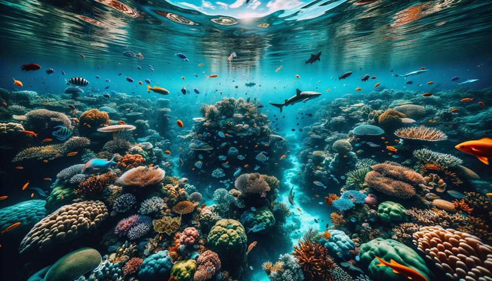 crystal clear waters abundant marine life