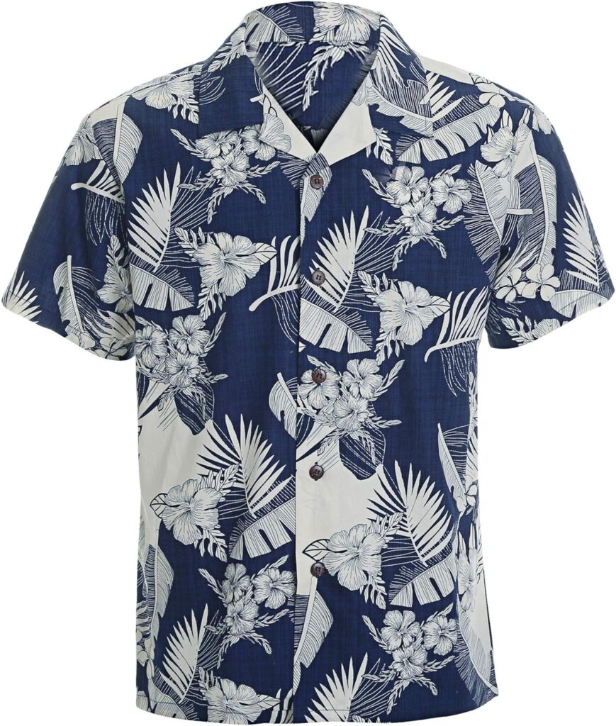 Year In Year Out Mens Hawaiian Shirt Regular Fit Hawaiian Shirts for Men with Quick to Dry Effect