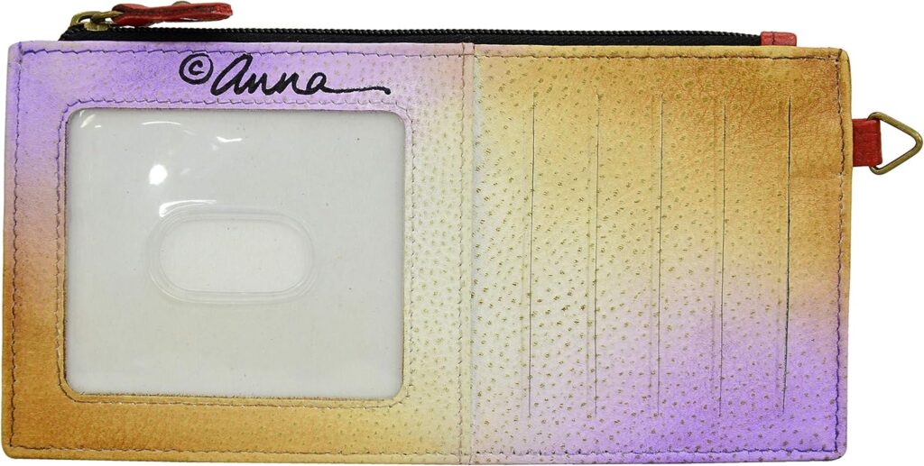 Anna By Anuschka Womens Hand Painted Genuine Leather Organizer Wallet 1