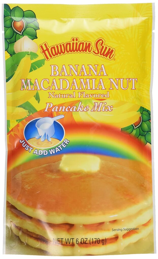 Banana Macadamia Nut Pancake Mix, 6 Ounce by Hawaiian Sun