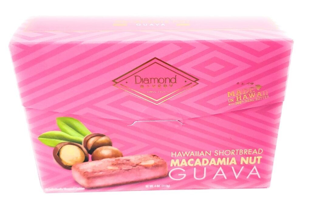 Diamond Bakery Hawaiian Shortbread Macadamia Nut Guava Cookies 4 oz