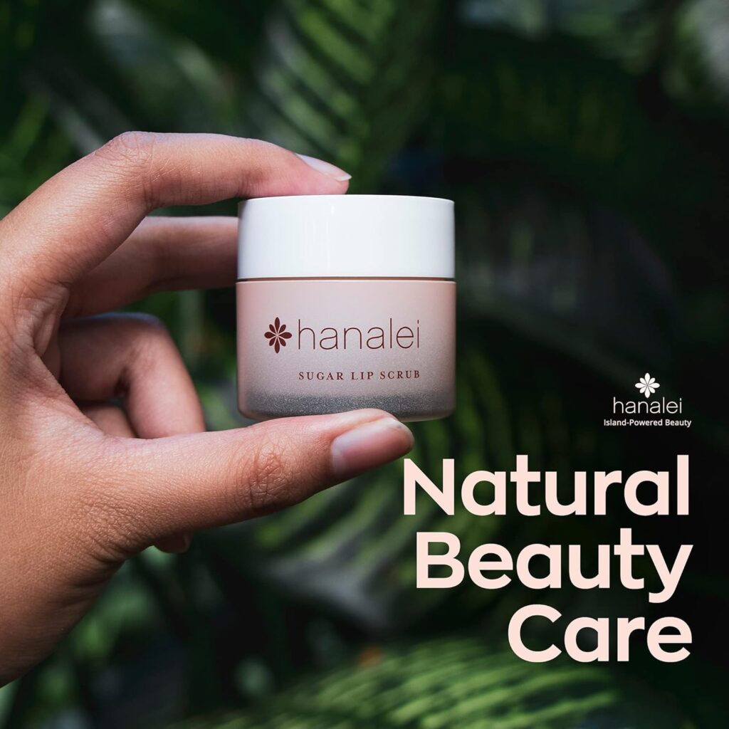 Hanalei Vegan And Cruelty Free Sugar Lip Scrub Exfoliator Hawaiian Cane Sugar Kukui Oil Shea Butter Exfoliate Smooth Rej