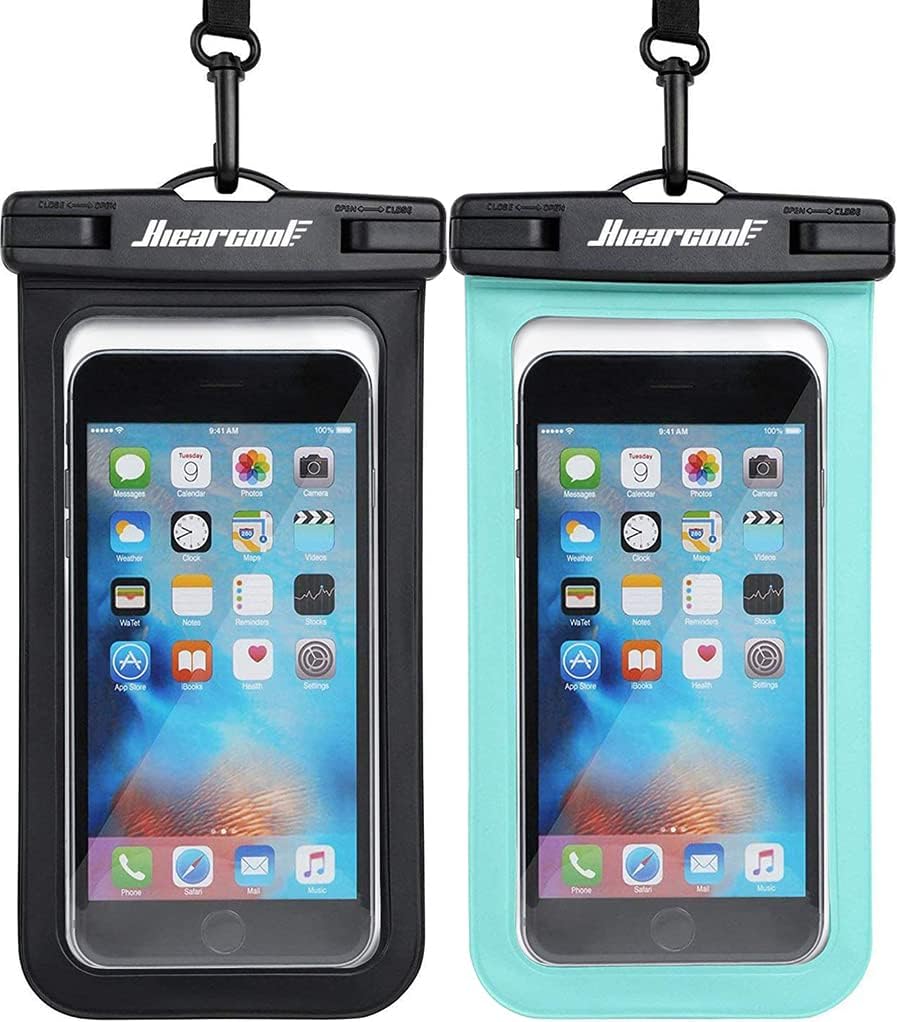 Hiearcool Waterproof Phone Pouch, Waterproof Phone Case for iPhone 16 15 14 13 Pro Max, IPX8 Cellphone Dry Bag Beach Cruise Ship Essentials 2Pack-8.3