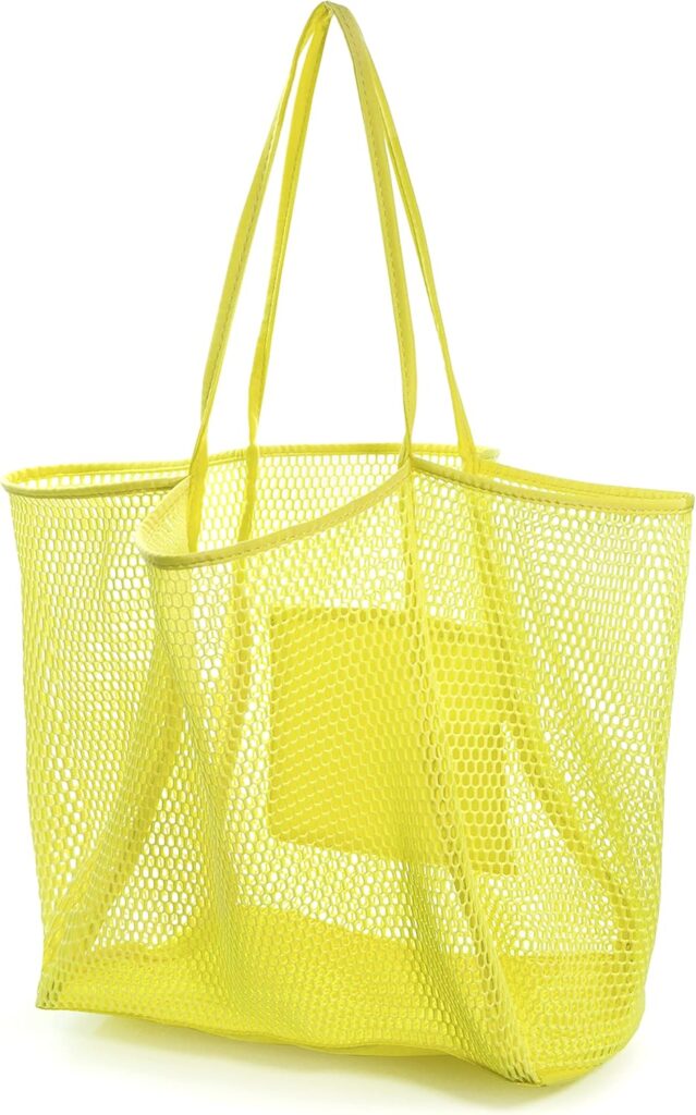 HOXIS Mesh Beach Tote Womens Shoulder Handbag