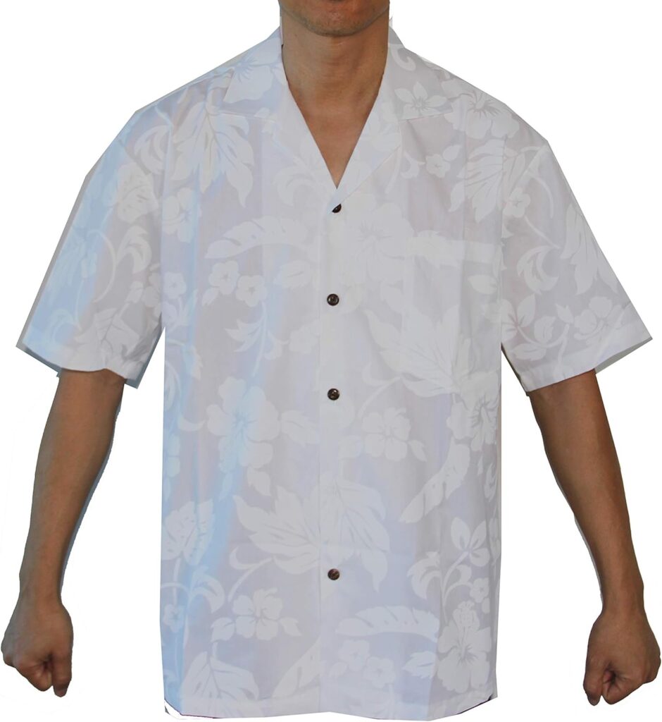 Made in Hawaii! Mens Hibiscus Flower Classic Hawaiian Shirts